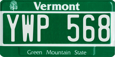 VT license plate YWP568