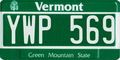 VT license plate YWP569