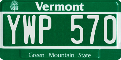 VT license plate YWP570