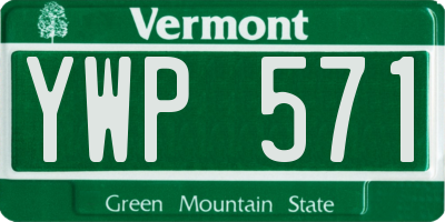 VT license plate YWP571