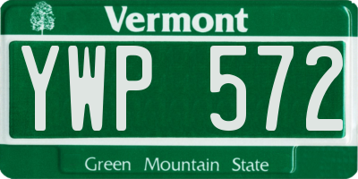 VT license plate YWP572