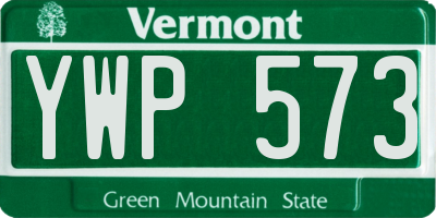 VT license plate YWP573