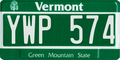 VT license plate YWP574