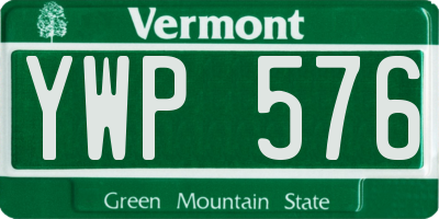 VT license plate YWP576