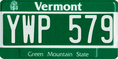 VT license plate YWP579