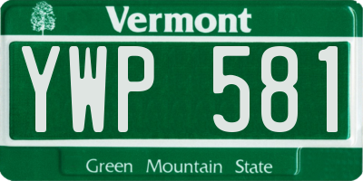 VT license plate YWP581