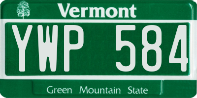 VT license plate YWP584