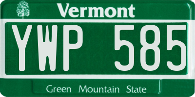 VT license plate YWP585