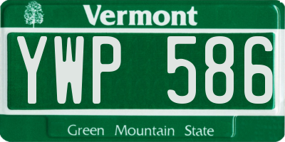 VT license plate YWP586