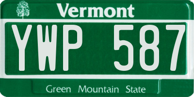 VT license plate YWP587