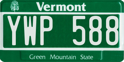 VT license plate YWP588