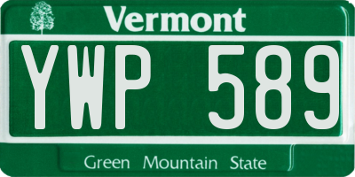 VT license plate YWP589