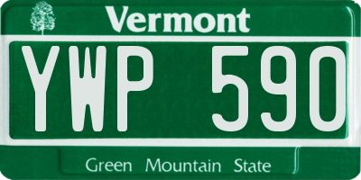 VT license plate YWP590