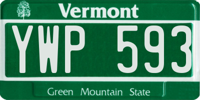 VT license plate YWP593
