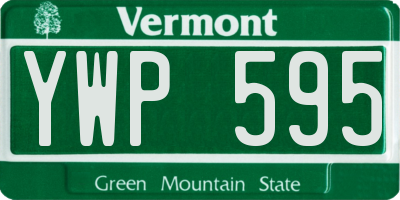VT license plate YWP595
