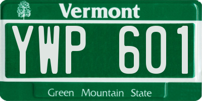 VT license plate YWP601