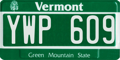 VT license plate YWP609