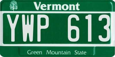 VT license plate YWP613