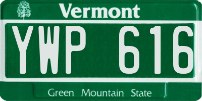 VT license plate YWP616