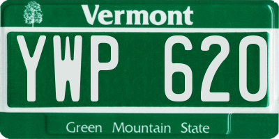 VT license plate YWP620
