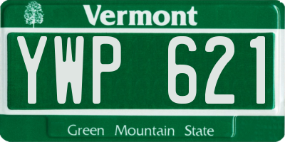 VT license plate YWP621