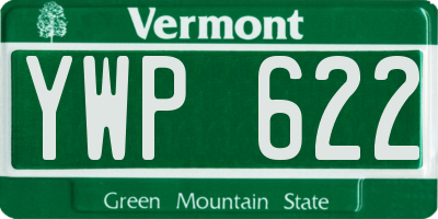 VT license plate YWP622