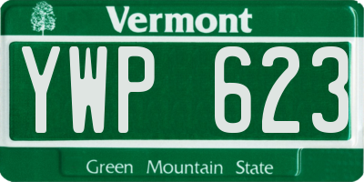VT license plate YWP623