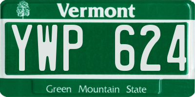 VT license plate YWP624