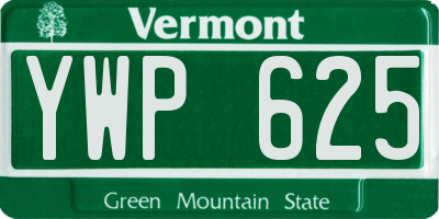 VT license plate YWP625