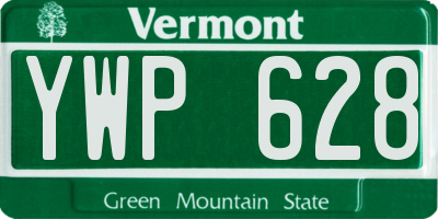 VT license plate YWP628