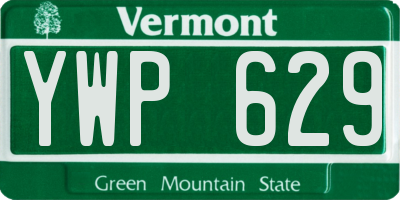 VT license plate YWP629