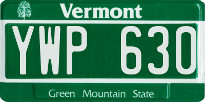 VT license plate YWP630
