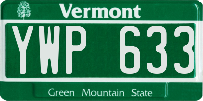 VT license plate YWP633
