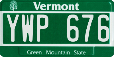 VT license plate YWP676