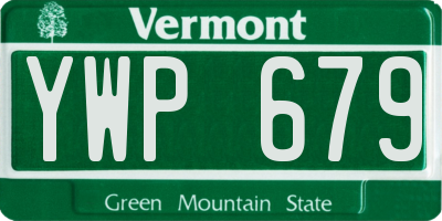 VT license plate YWP679
