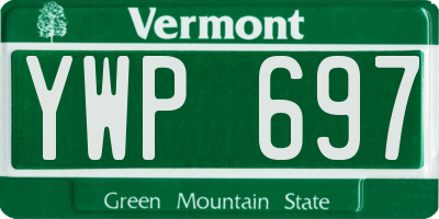 VT license plate YWP697