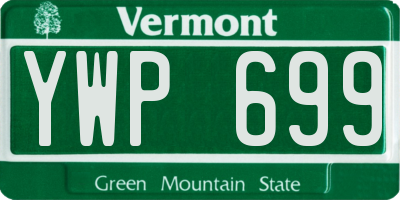 VT license plate YWP699