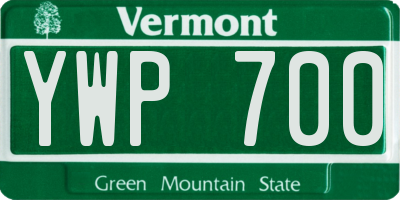 VT license plate YWP700