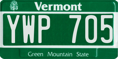 VT license plate YWP705