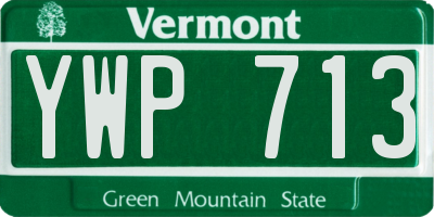 VT license plate YWP713