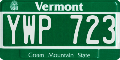 VT license plate YWP723