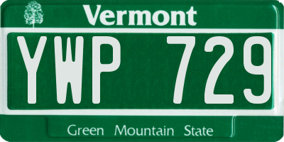 VT license plate YWP729