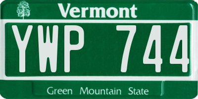 VT license plate YWP744