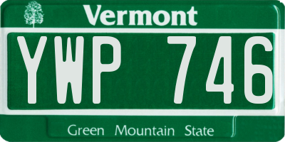 VT license plate YWP746