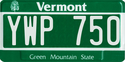 VT license plate YWP750