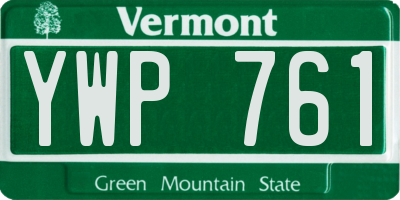 VT license plate YWP761