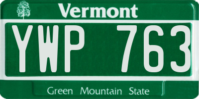 VT license plate YWP763