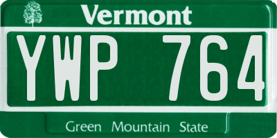 VT license plate YWP764