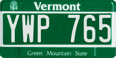 VT license plate YWP765