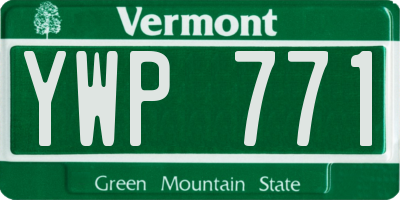 VT license plate YWP771